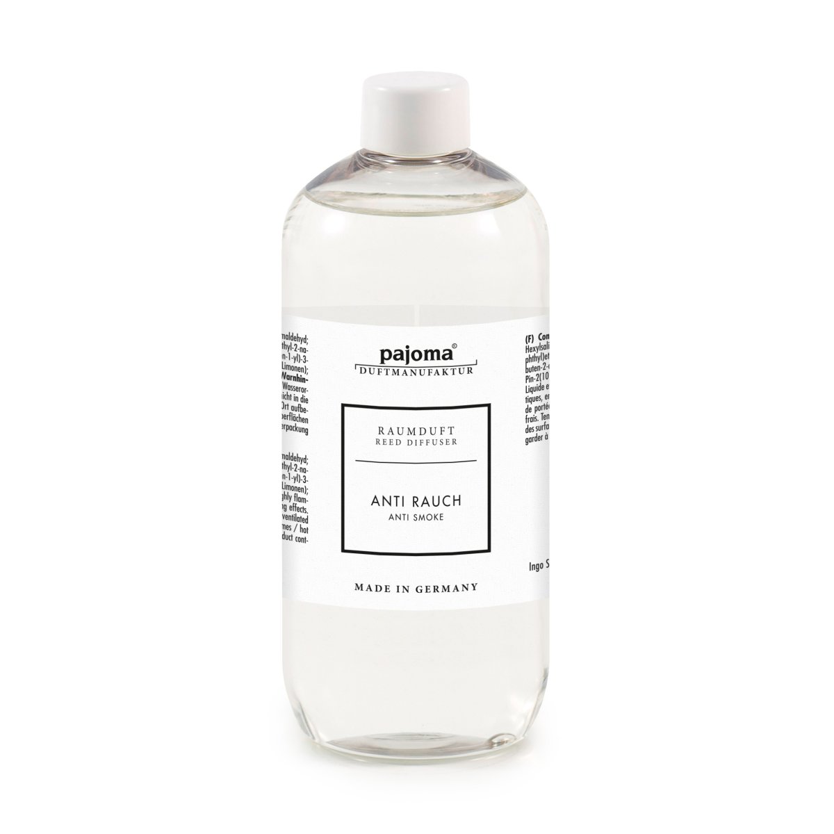 pajoma® Raumduft Nachfüllflasche 500 ml, Anti Rauch | Nachfüller für Lufterfrischer | intensiver und hochwertiger Duft in Premium Qualität