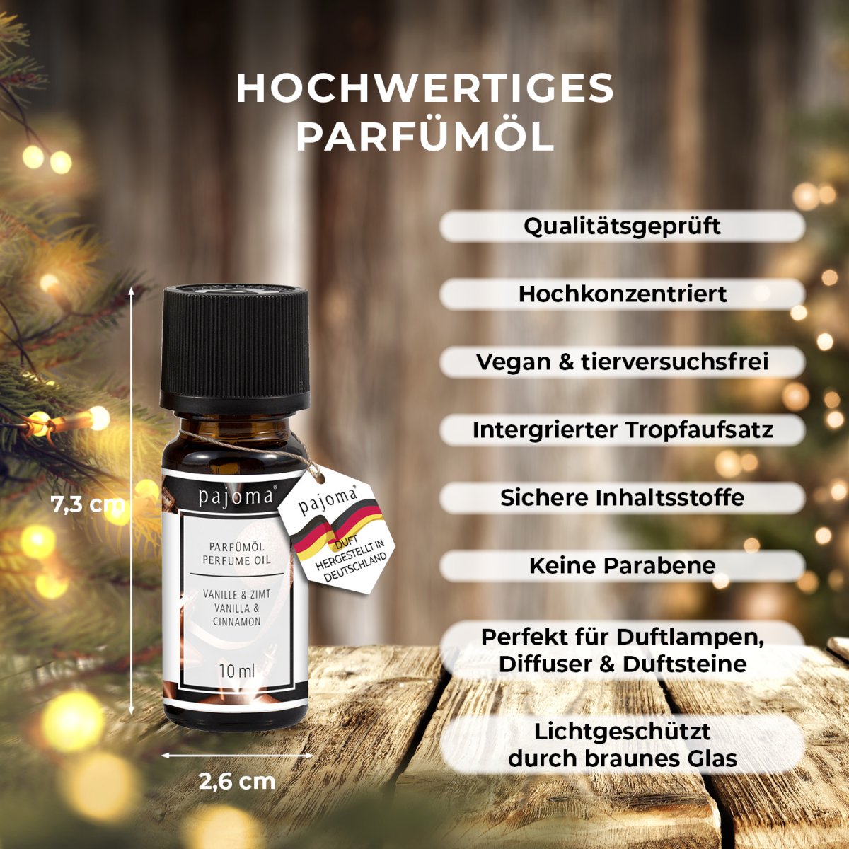 pajoma Parfümöl Vanille & Zimt, 10 ml, feinste Parfümöle in Geschenkverpackung – Bild 6