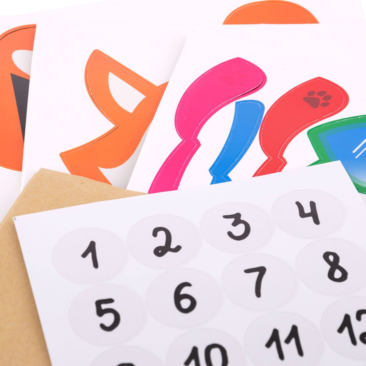 pajoma DIY Adventskalender Bastelset Foxy Christmas mit Extras – 24 Kraftpapiertüten zum Befüllen – Bild 4
