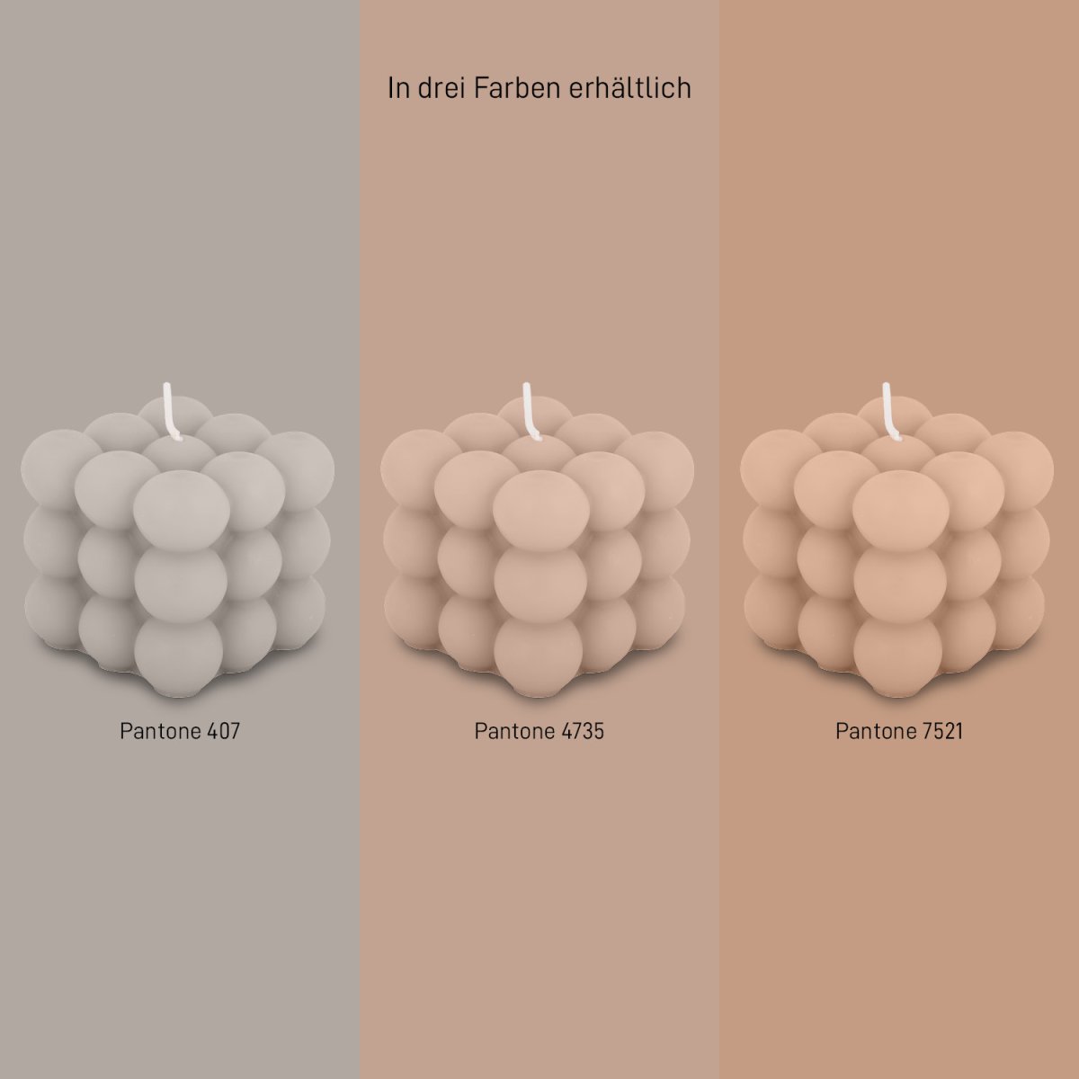 pajoma® Bubble Kerze Hellgrün – Candle aus 30% Soy Wax + 70% Paraffin | Brenndauer ca. 25 Stunden – H 6 cm Ø 6 cm, 160 g Wachsgewicht | Äshetische Sojawachs Candle für Wohnkultur – Bild 5