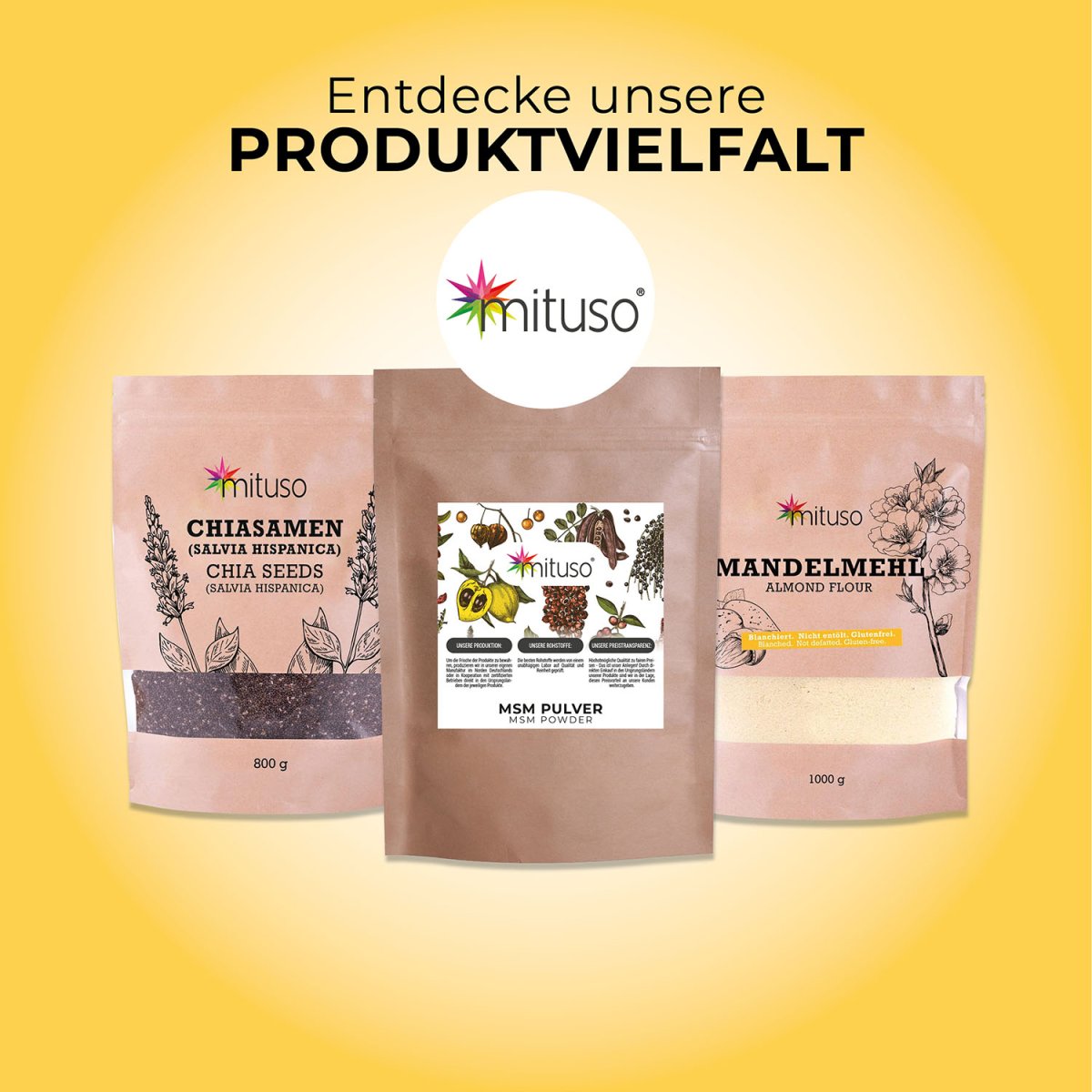 Bambusfasern 400g – Glutenfrei & Low Carb | 100% Vegan, ohne künstliche Zusätze – ideal als Bindemittel und Verdickungsmittel für Backen, Kochen, Smoothies & Saucen – mituso – Bild 6