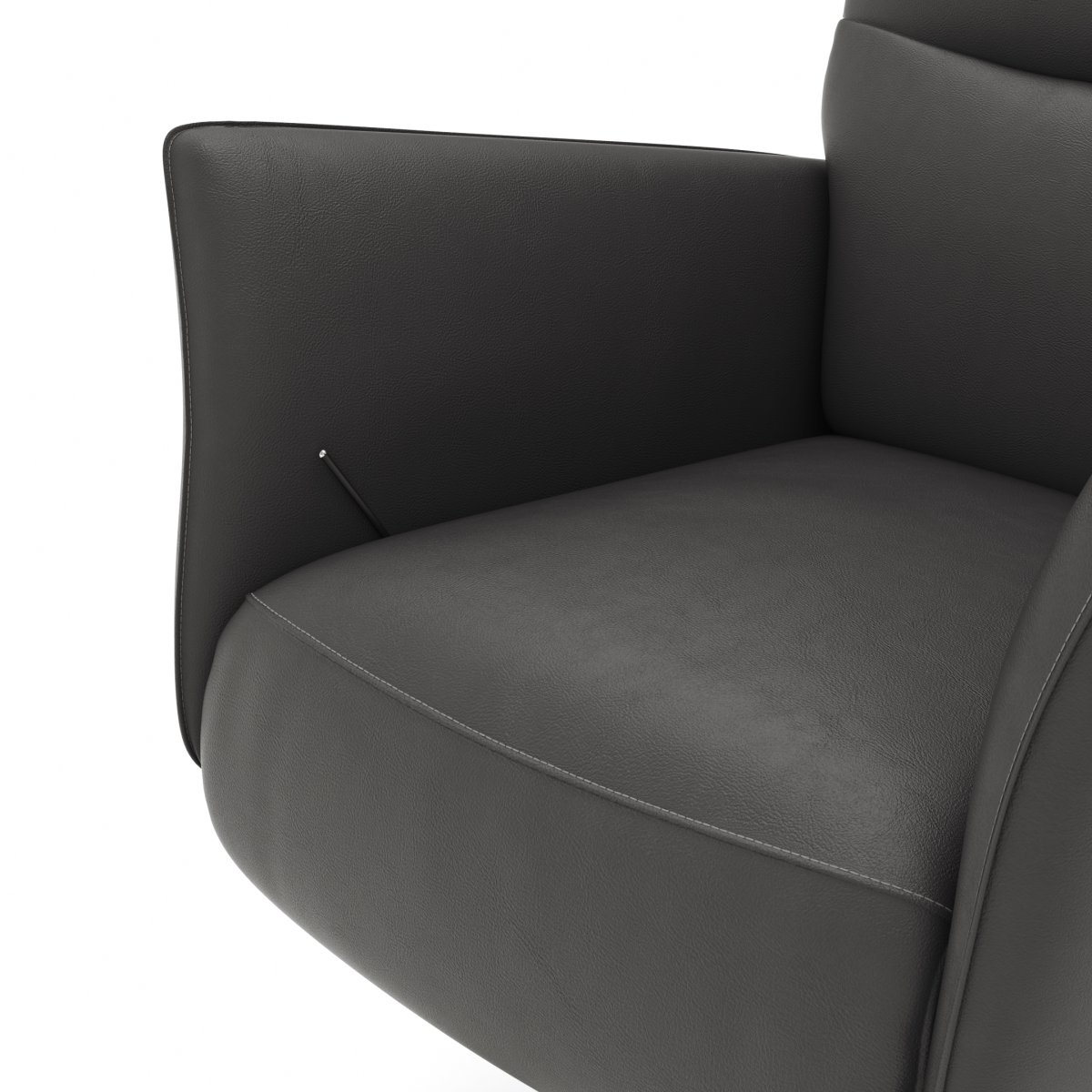 Relaxsessel Trona – Größe L, inkl. Relaxfunktion, Leder, Anthrazit – Bild 6