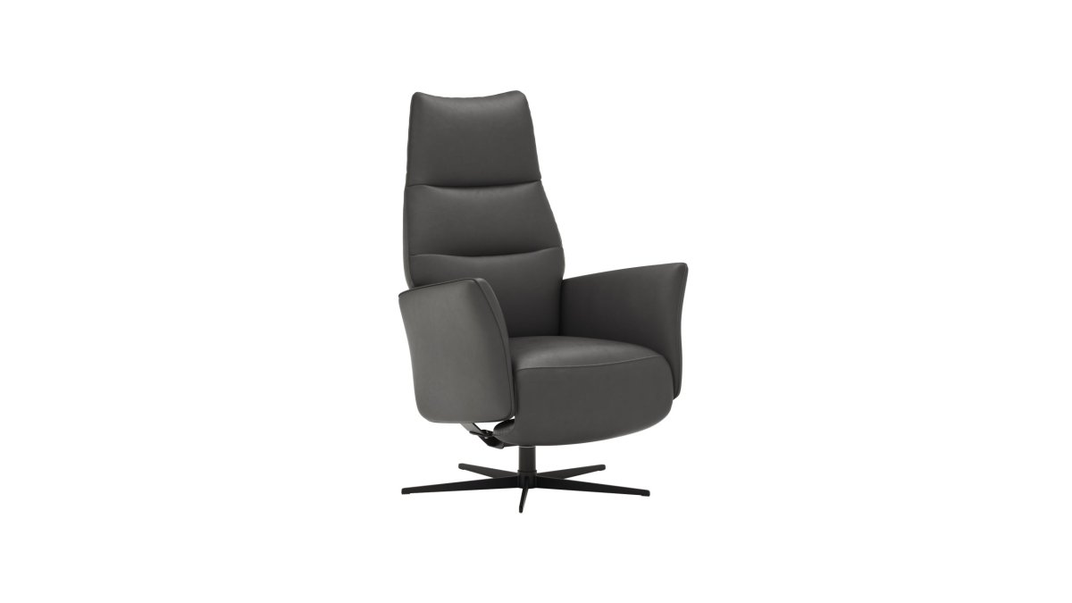 Relaxsessel Trona – Größe L, inkl. Relaxfunktion, Leder, Anthrazit – Bild 2