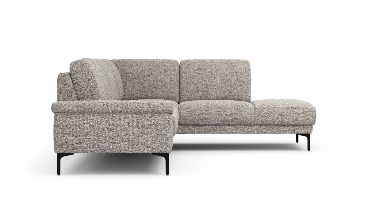 Ecksofa Matero – 2-Sitzer mit Ecke rechts, Stoff, Graubeige – Bild 6