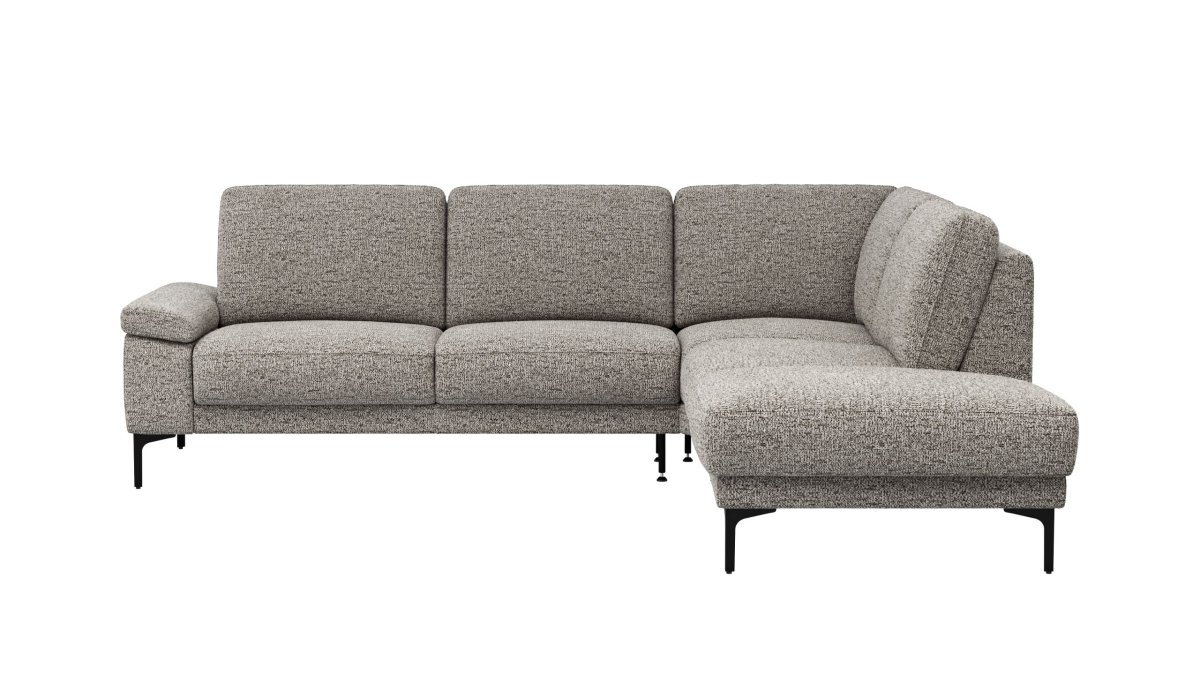 Ecksofa Matero – 2-Sitzer mit Ecke rechts, Stoff, Graubeige – Bild 2